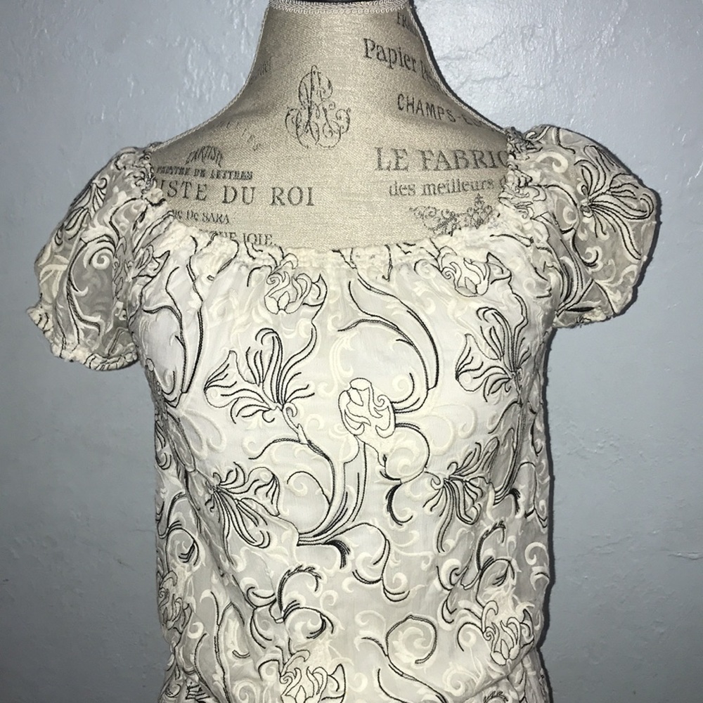 Alice + Olivia Janelle Off the Shoulder Silk and Lace Dress Size 2 $368 retail - Picture 4 of 11